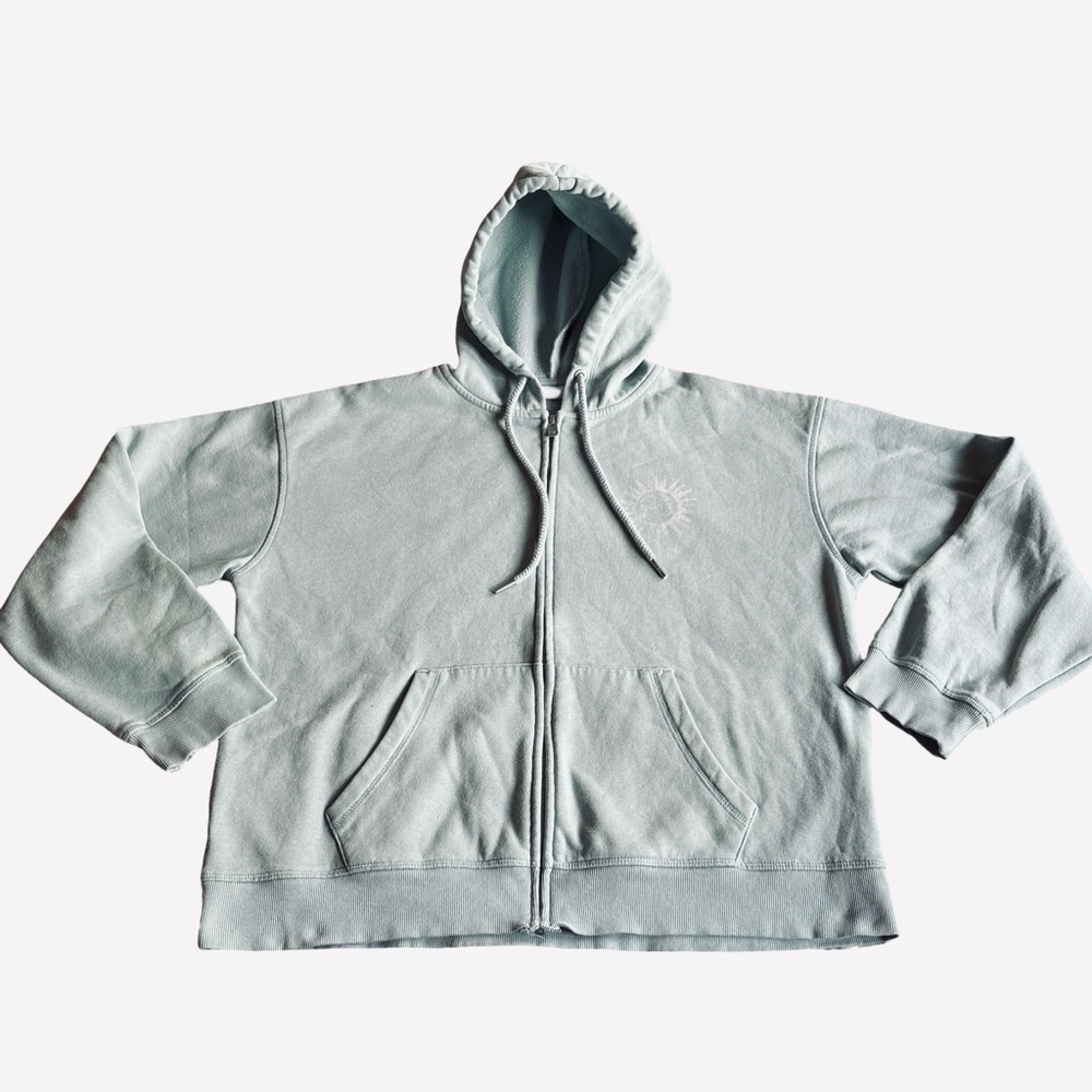 Roxy Green Zip-Up Hoodie Medium